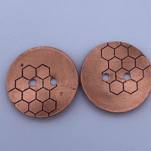 Pollinator Button Example Handmade Metal Pollinator Buttons 1