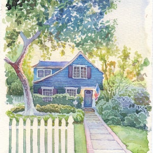 Custom Watercolor house portrait Watercolor painting of your house New home gift Our First Home Unique Housewarming gift Realtor gift image 7