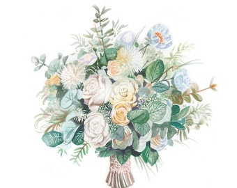 Bouquet Illustration Etsy