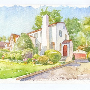 Custom Watercolor house portrait Watercolor painting of your house New home gift Our First Home Unique Housewarming gift Realtor gift Bild 8