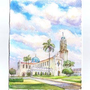 Church Interior painting Religion Christian painting St. James Catholic Church interior painting Custom Venue painting Wedding gift image 8