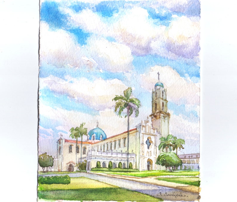 Church Interior painting Religion Christian painting St. James Catholic Church interior painting Custom Venue painting Wedding gift image 8