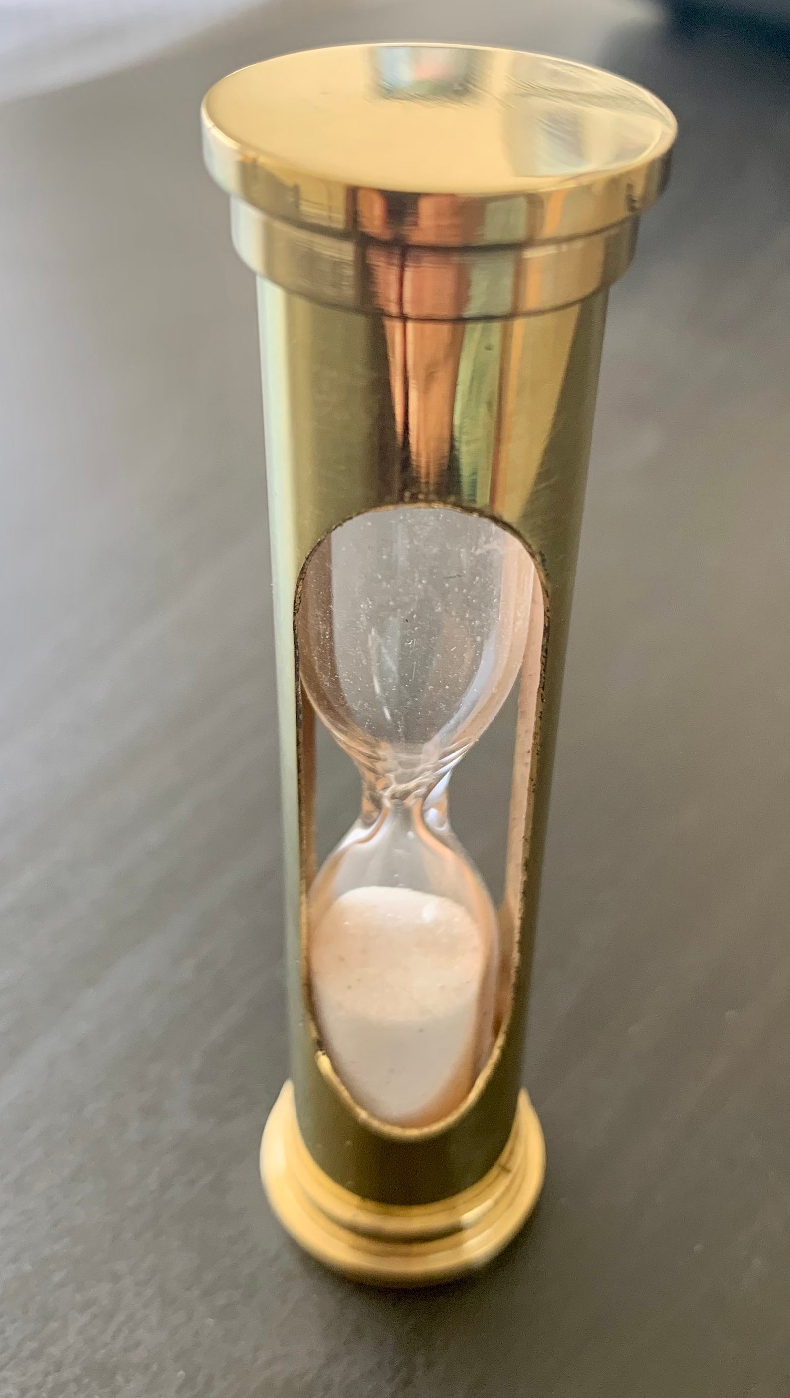 3 1/2 Brass SandTimer 30 Seconds Brass Hourglass Sand Timer Etsy