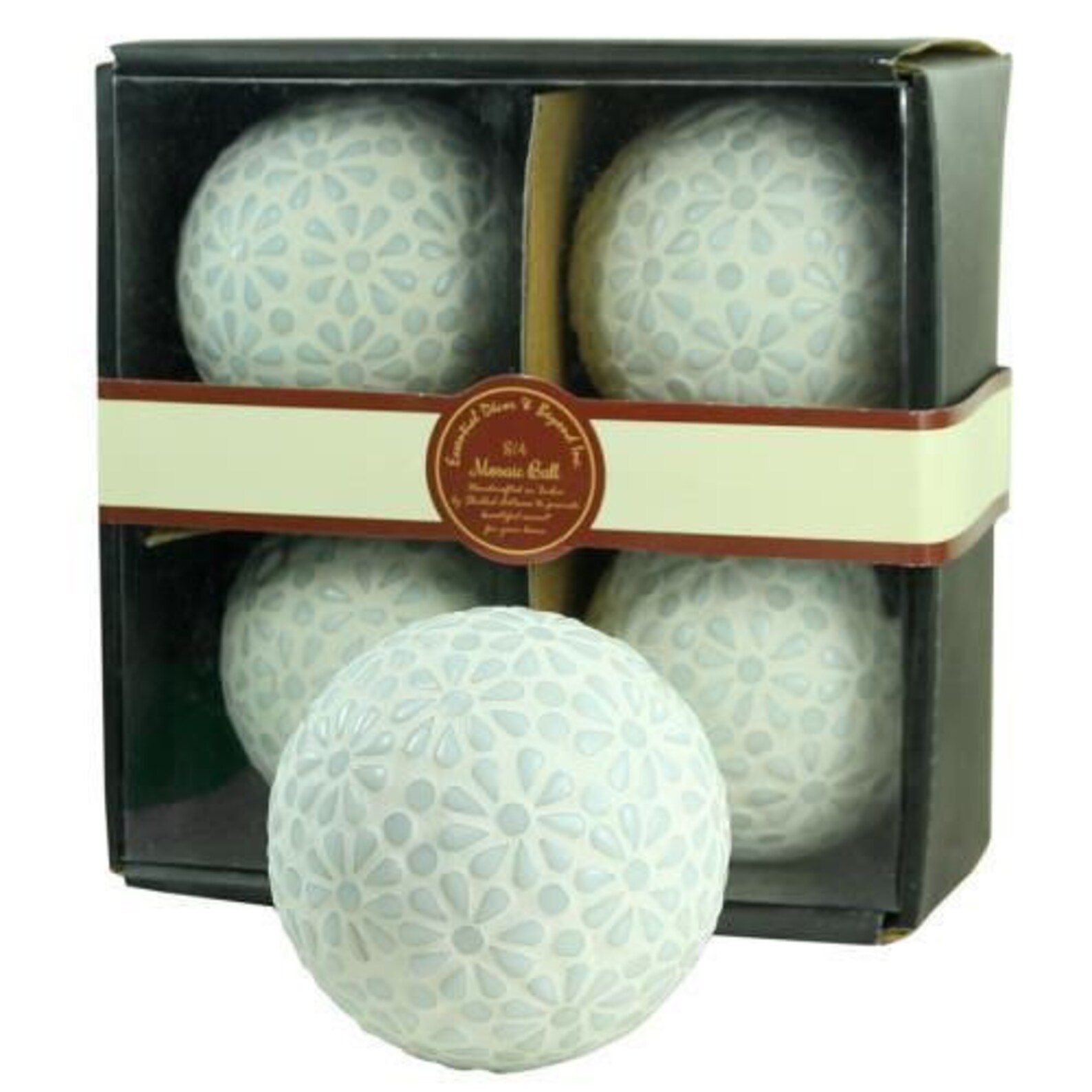 Mosaic Orbs Set of 4 Decorative Balls Spheres Tray / Glass Jar Etsy