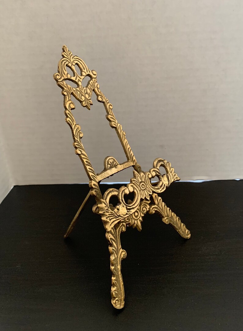 9 Brass Easel Ornate Display Stand Brass Scrying Picture Etsy