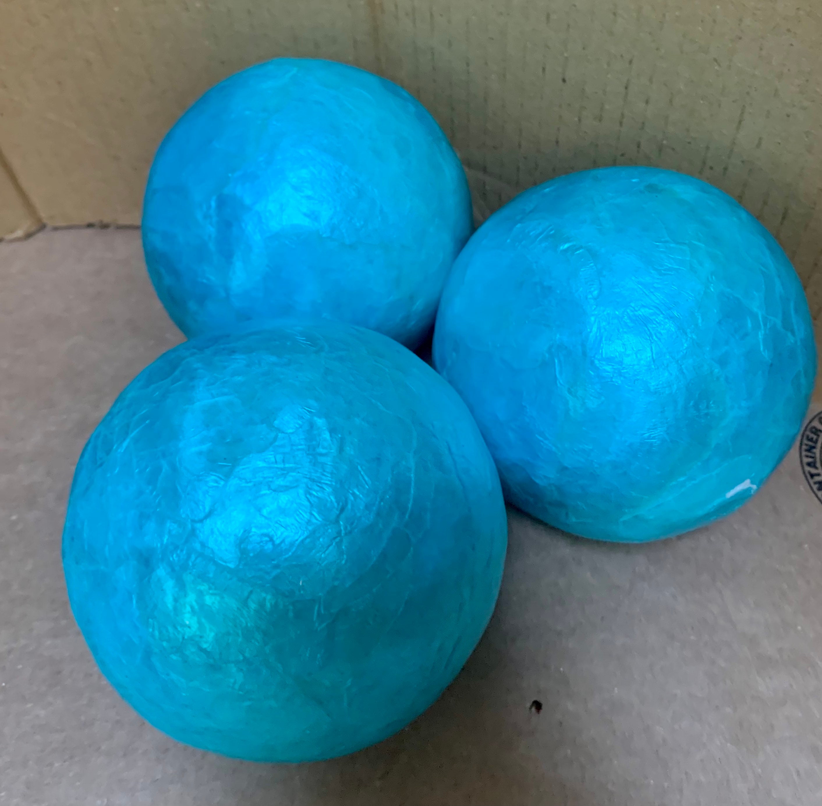 Decorative Orbs Set of 3 Decorative Balls Spheres Tray / Glass Etsy UK