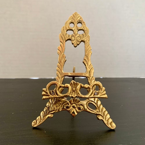 9 Brass Easel Ornate Display Stand Brass Scrying Picture Etsy