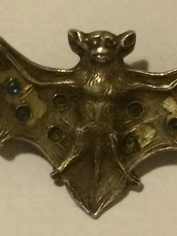 Antique halloween Silver Brooch