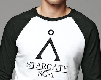 SG1 T-Shirt Long Sleeve Baseball Reglan Shirt Vintage Stargate Atlantis Universe SciFi Science fiction Jack ONeill Origins