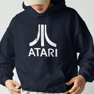 Retro Hoodie Vintage Geek Retro Gamer Pullover Printed Arcade Arkanoid Space Invaders Hoody Hooded Sweatshirt Old School Video Game Console