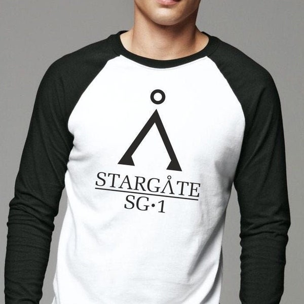 SG1 T-Shirt Long Sleeve Baseball Reglan Shirt Vintage Stargate Atlantis Universe SciFi Science fiction Jack ONeill Origins