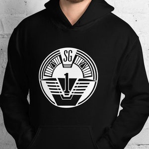 Hoodie Pullover SG1 Atlantis Hooded Sweatshirt SG Universe SGU The Ark of Truth Continuum Hood Black United State Sweater Unisex