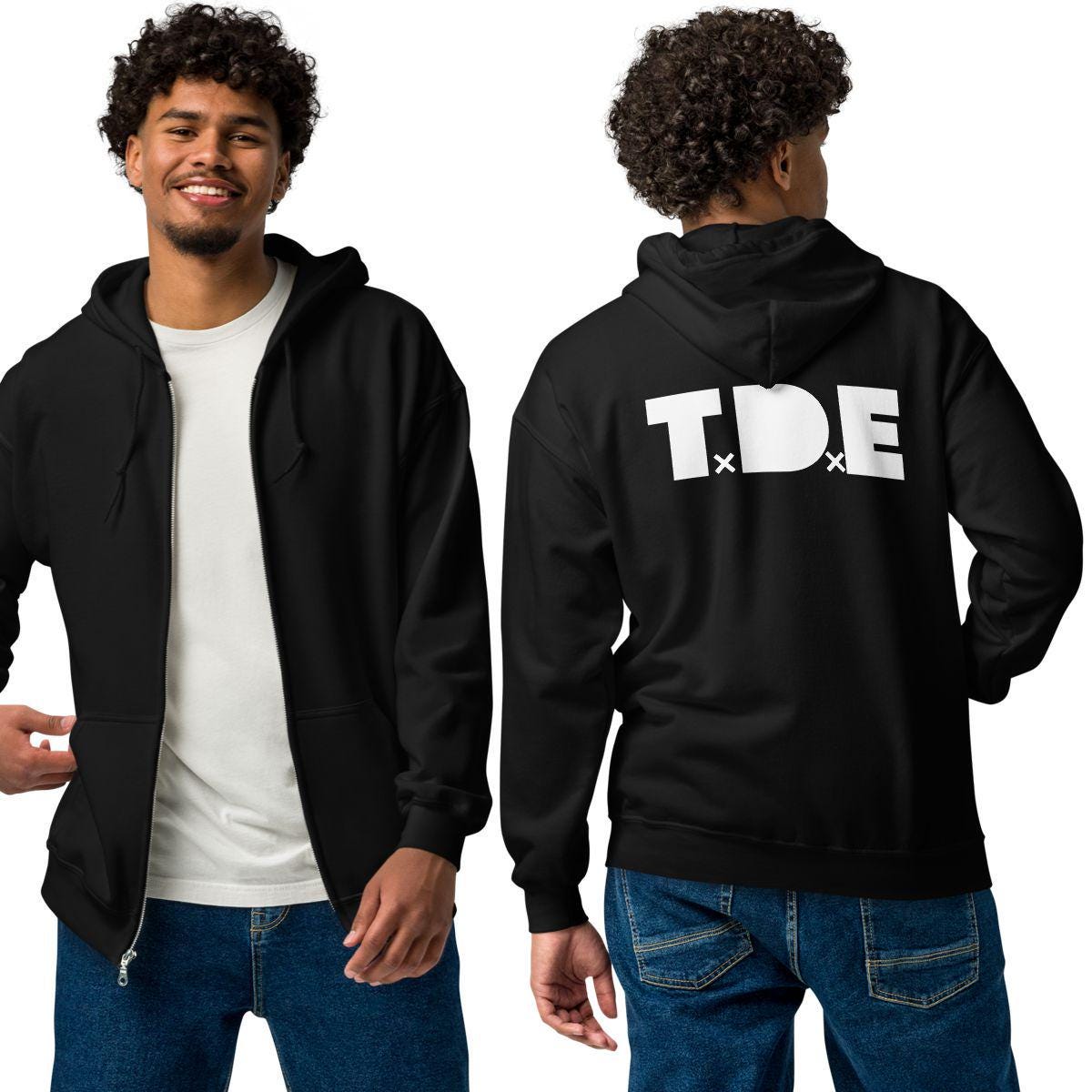 TDE Dreamville Hoodie Hooded Sweatshirt Pullover Hood Black