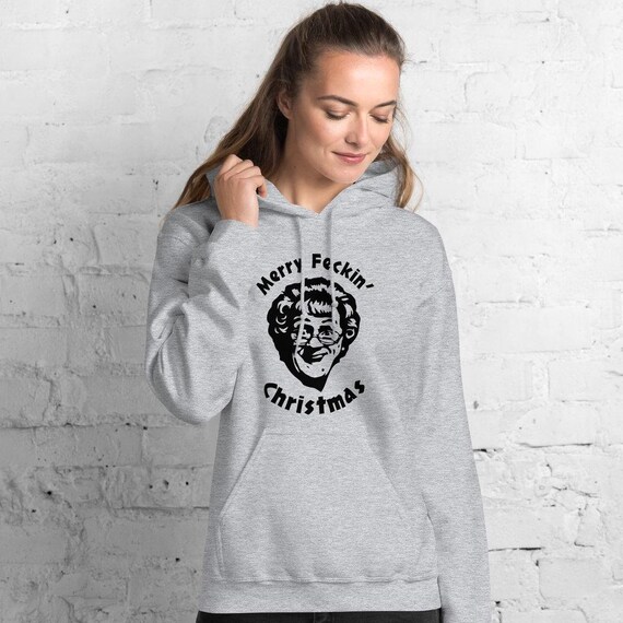 Christmas Hoodie Mrs Browns Boys Merry Feckin Funny Hooded Sweatshirt Pullover Sarcastic Vintage British Hoody Happy New Year Sweater Joker