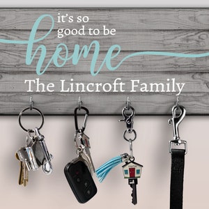 Personalized Key Ring Holder, Family Key Holder, Home Key Rack, Couples Key Hanger, Housewarming Gift, Wall Mount Key Holder, Custom Key