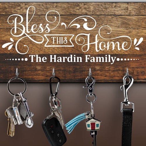 Personalized Key Ring Holder Family Key Holder Home Key Etsy