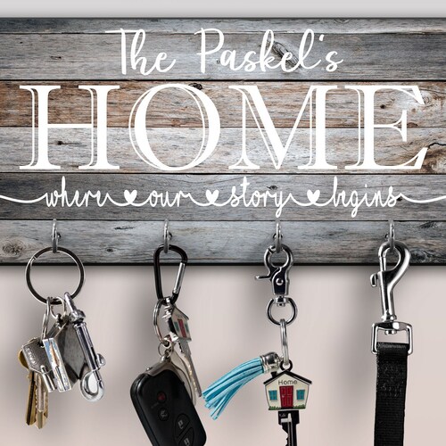 Personalized Key Ring Holder Family Key Holder Home Key Etsy