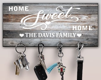Housewarming Gift Infinity with leaf Key Hooks Key Holder For Wall Custom Key Holder Living Room D\u00e9cor Personalized Key Holder