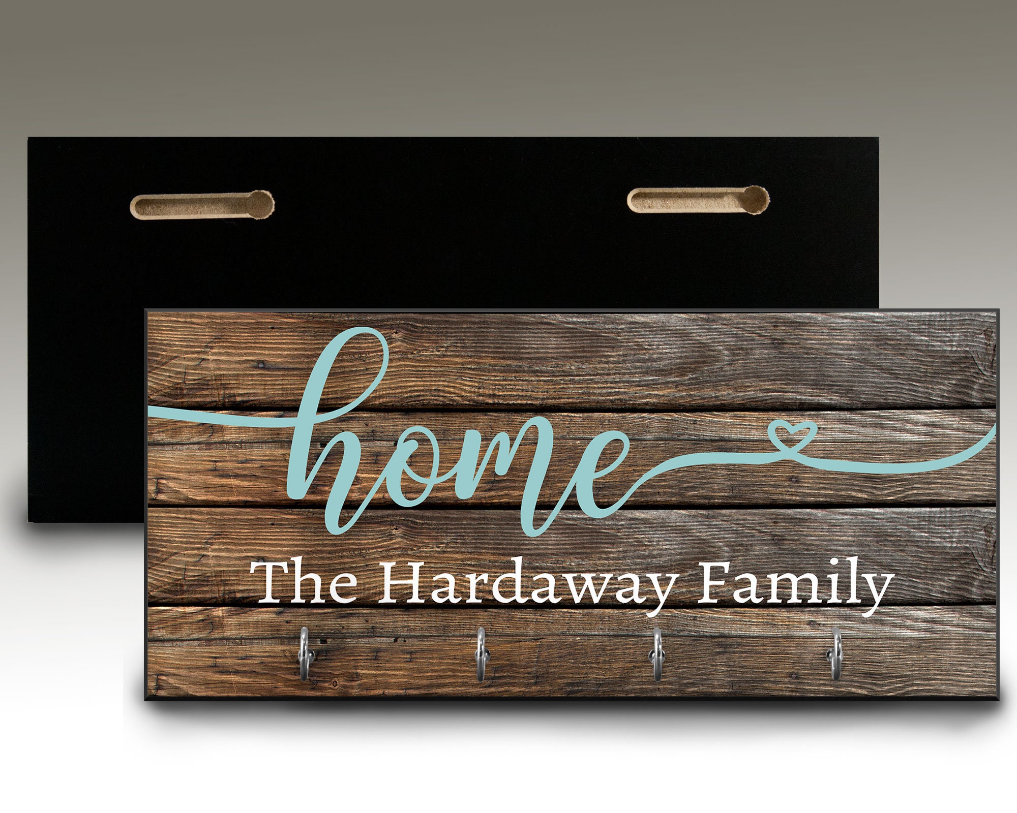 Personalized Key Ring Holder, Family Key Holder, Home Key Rack, Couples ...