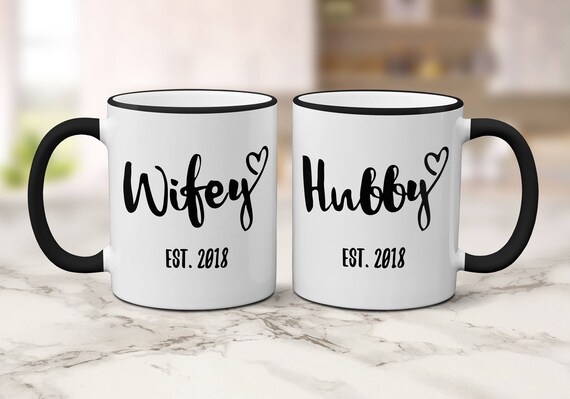 hubby and wifey cups