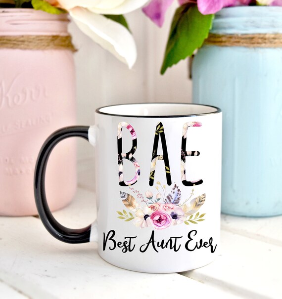 bae best aunt ever mug