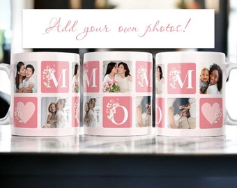 Mother Personalized Photo Mug, Mama Mommy Coffee Mug, Mom Mug, Christmas Gift Collage, Birthday Gift For Friend, Pregnancy Announcement Mug