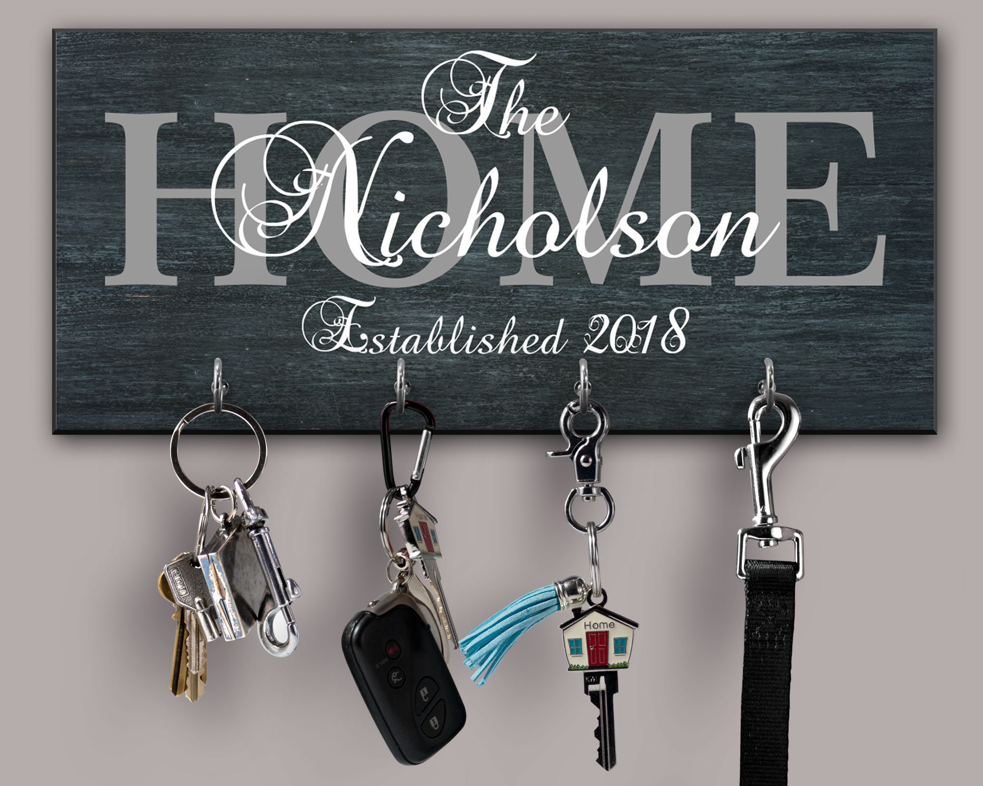 Personalized Key Ring Holder Family Key Holder Home Key Etsy