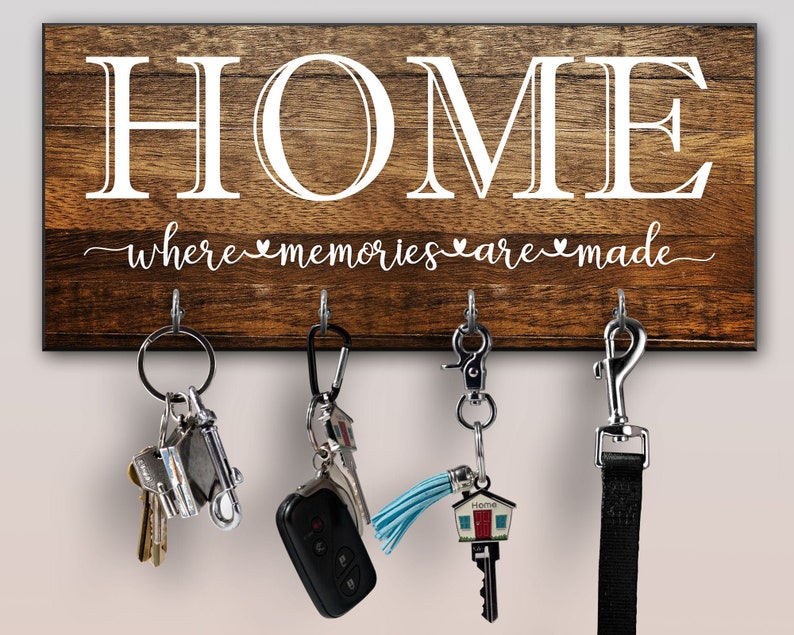 Key Ring Holder Where Memories Are Made Family Key Holder Etsy