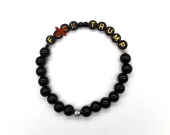 Anti Trump stretch bracelet several sizes stretch bracelet handmade jewelry for him for her