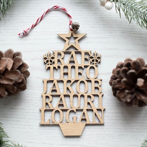 Family Name Christmas Tree Decoration