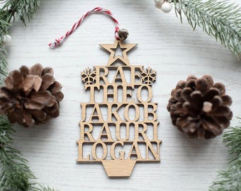 Family Name Christmas Tree Decoration