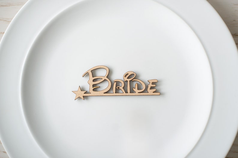 Wooden Lasercut Wedding Name Places