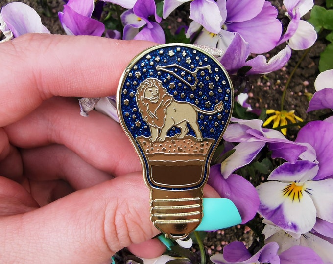 Zodiac Lightbulb "Leo" Hard Enamel Pin