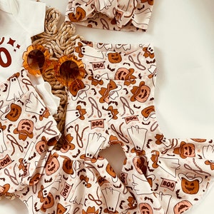 Halloween Western Baby Schlaghose Set, Schlaghosen, Halloween Baby Kleidung, Western Bummie Set, Bummie, Schlaghosen,