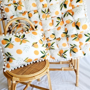 Organic Muslin Baby Quilt: Clementine Bubble Pockets, Pom Trim
