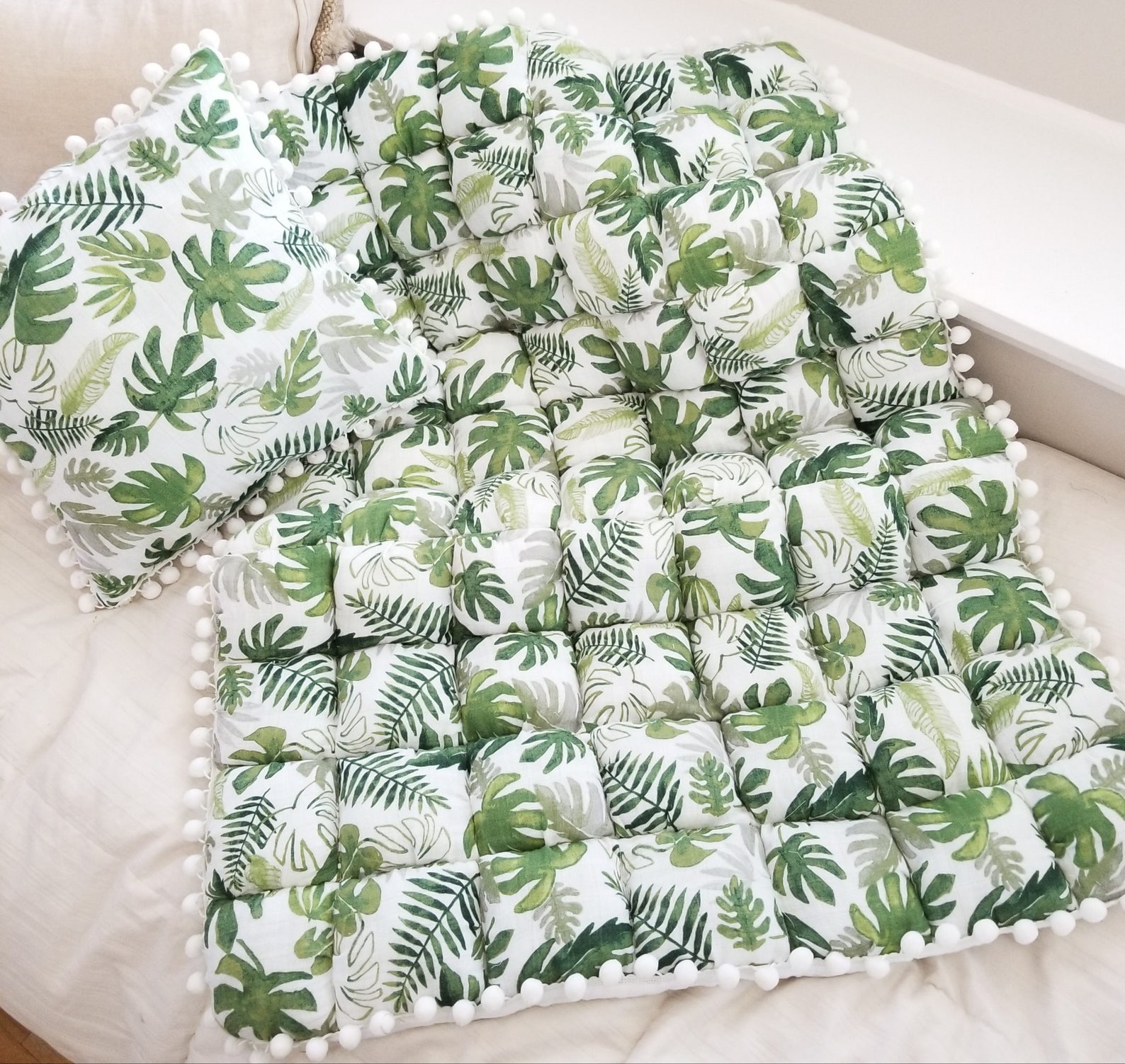 Modern Nursery Bedding Tropical Leaf Quilt Banana leaf Etsy