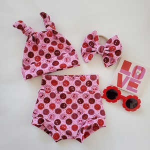 Valentine es Baby Bummie Set, Bummie, Windelhülle, Valentine es Baby Kleidung, Bummie, Schleife, Beanie, Valentine es Baby Bloomer