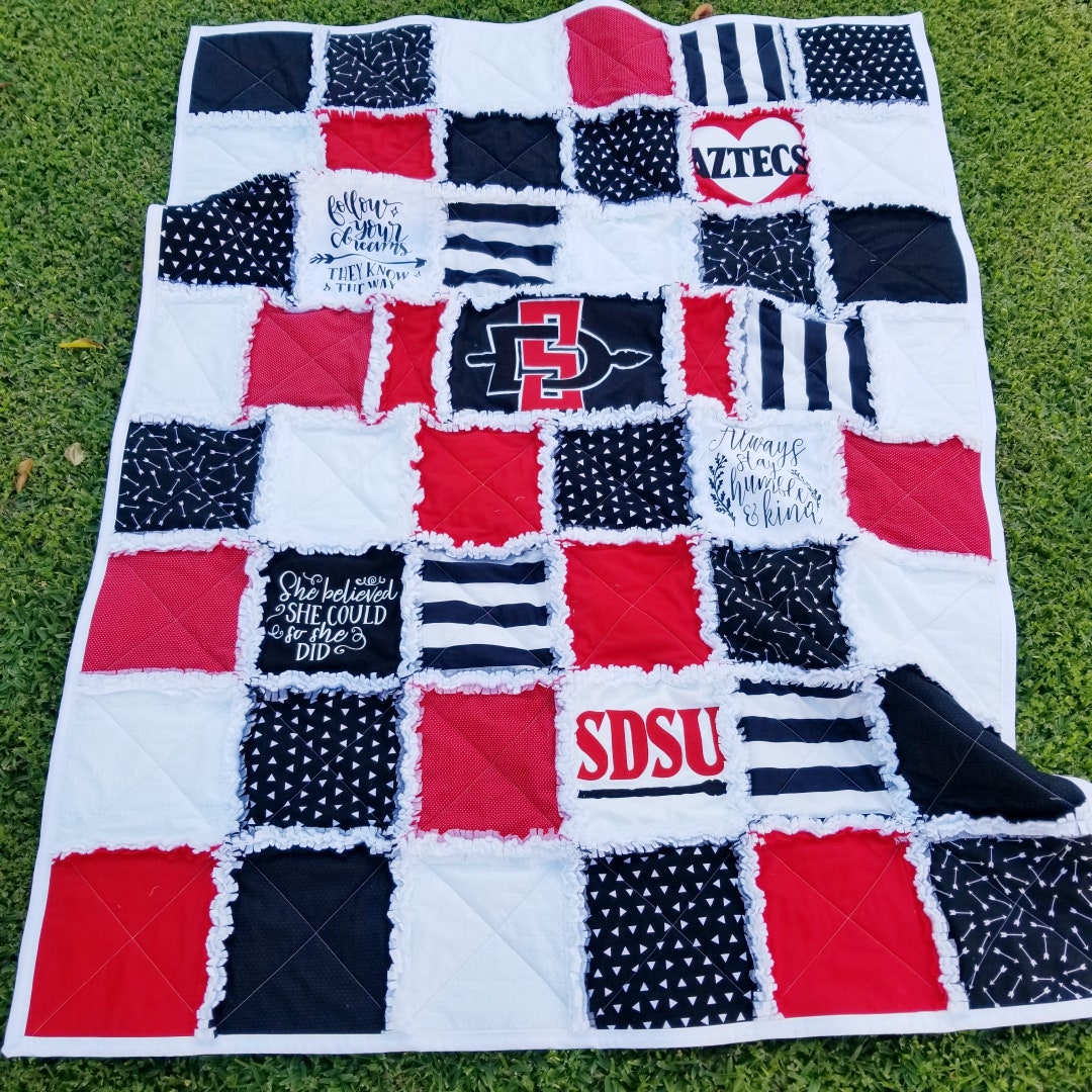 College Quilts, College Blankets, College Graduation Gifts, Custom