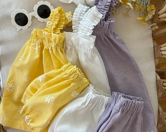 Baby Girl Sun Dress, Spring Dress, Daisy Ruffled Dress, Baby Girl Sun Dress, Summer Ruffled Girl Dress, Girl Clothing, Baby Clothing