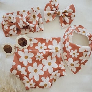 Floral Baby Overalls & Bummie Set: Retro Boho Clothes