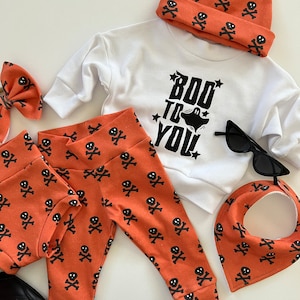 Halloween Baby Leggings: Organic Cotton Skull Bummies