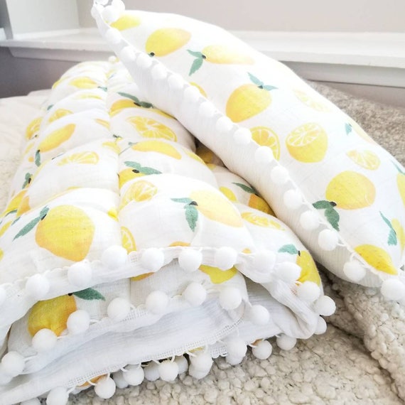 lemon crib bedding