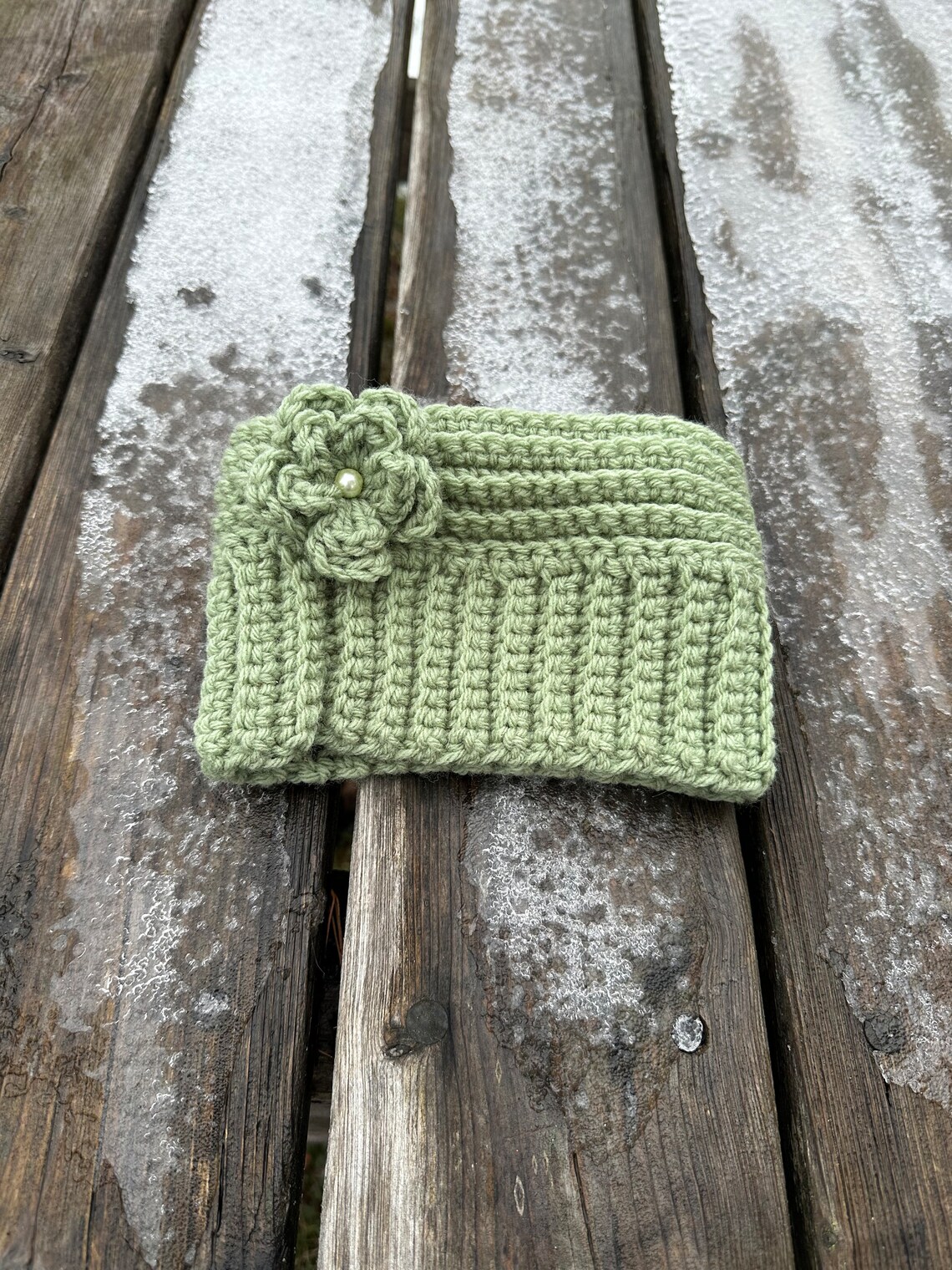 Knitted Earmuff Headband Crochet Neckwarmer Etsy