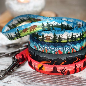 Nature Dog Leash with Handle, Pattern Print Dog Leash 5FT, Boy Girl Pet Leashes for Small Medium Large Dogs, Puppy Leash, Nylon Dog Leash