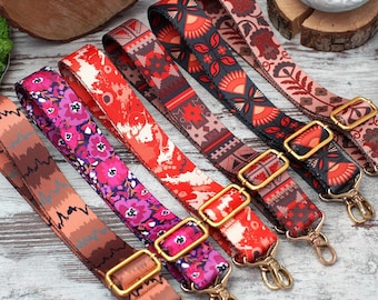 Personalized Crossbody Bag Straps, Adjustable Strap for Fanny Pack Messenger Sling Camera Bags, Vintage Pattern Purse Strap, Christmas Gifts