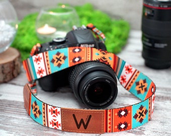 Southwest Camera Strap, Personalized Travel Gifts, Custom Camera Straps for Canon Nikon Sony, Print Camera Strap, Gifts for Him