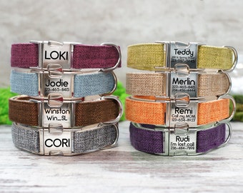 Dog Collar Personalized, Engraved Dog Collar with Metal Buckle, Small Medium Large Dog Collar, Custom Dog Collar Puppy, Pet Collars for Dogs