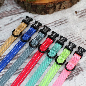 Cat Collar Personalized, Adjustable Cat Collar with Name, Engraved Cat Collar Buckle, Reflective Cat Collar, Boy Cat Collar Girl