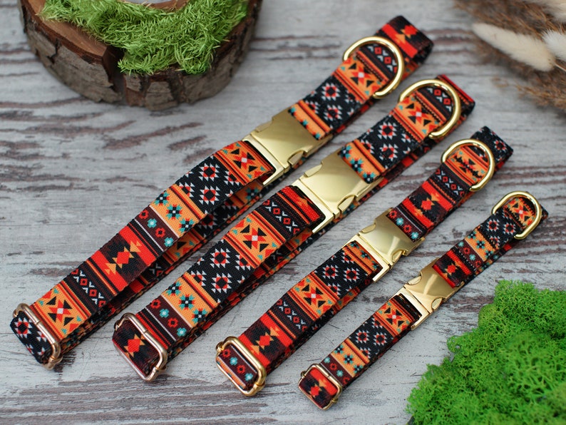 Personalized Dog Collar Pattern Aztec Dog Collar Engraved | Etsy