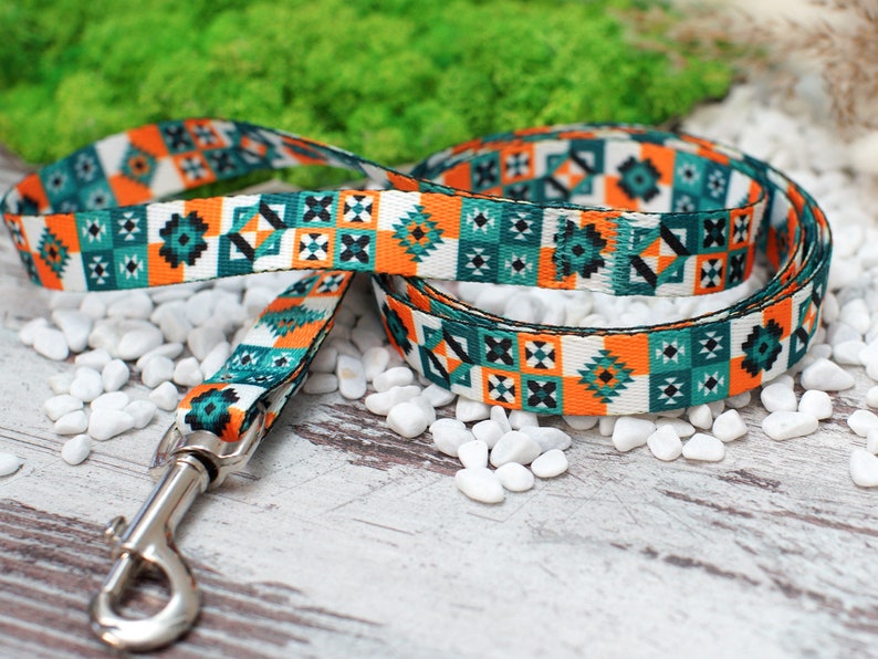 Geometric Dog Leash 5FT Aztec Pattern Dog Leashes Tribal - Etsy
